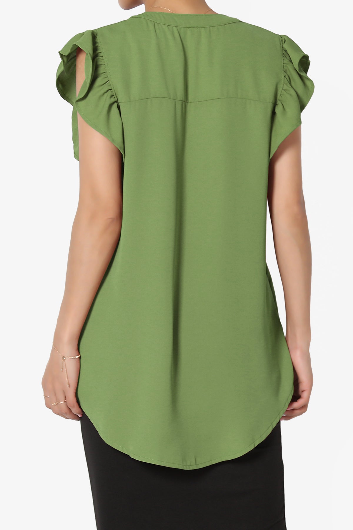 Flamin Ruffle Short Sleeve Blouse PLUS