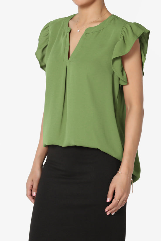 Flamin Ruffle Short Sleeve Blouse