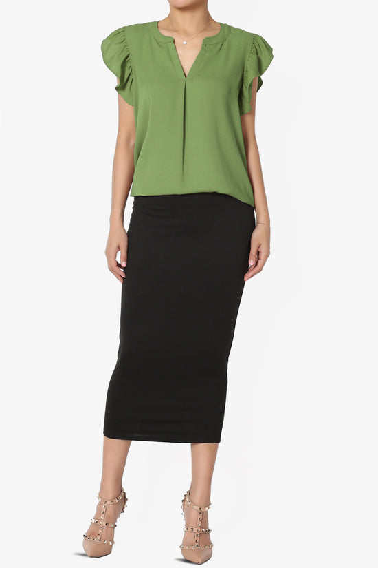 Flamin Ruffle Short Sleeve Blouse