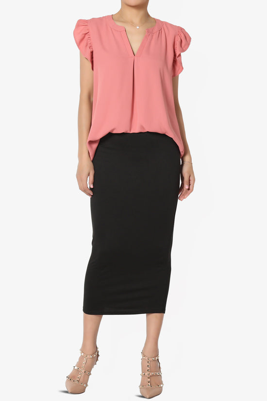 Flamin Ruffle Short Sleeve Blouse