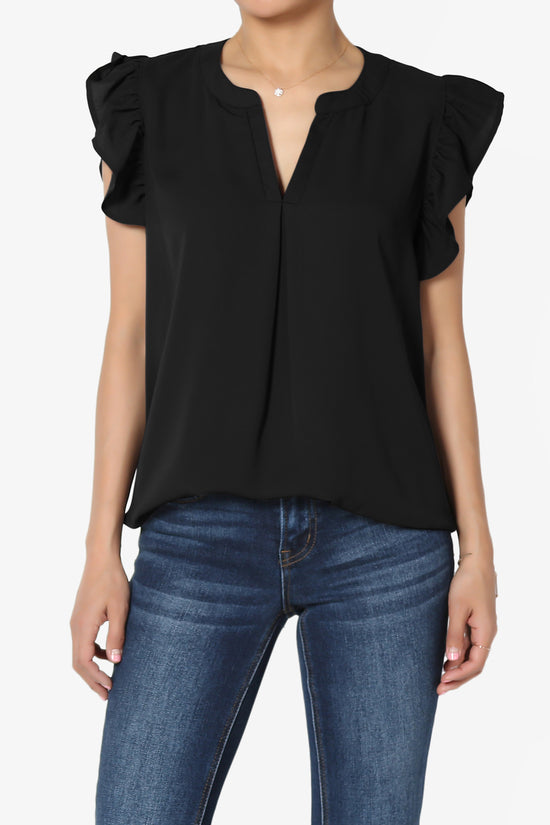 Flamin Ruffle Short Sleeve Blouse