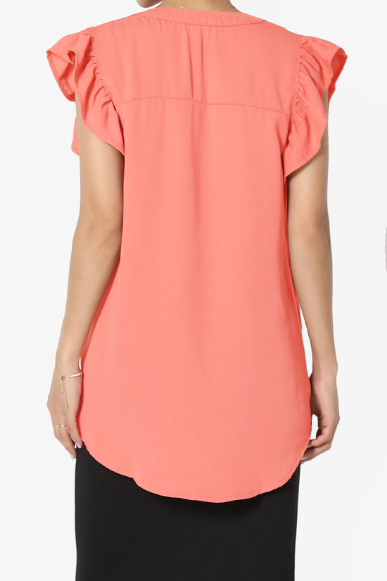 Flamin Ruffle Short Sleeve Blouse PLUS