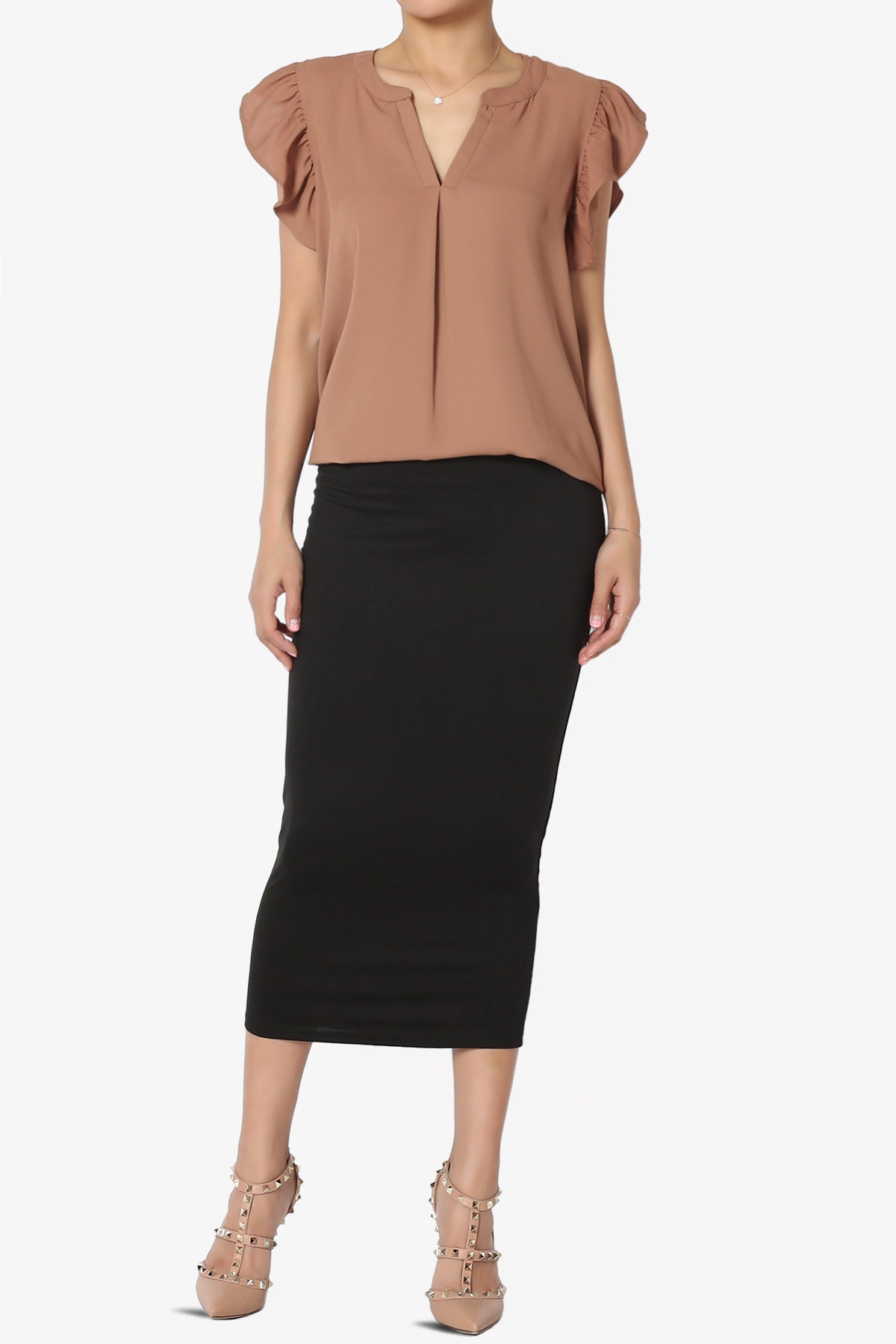 Flamin Ruffle Short Sleeve Blouse