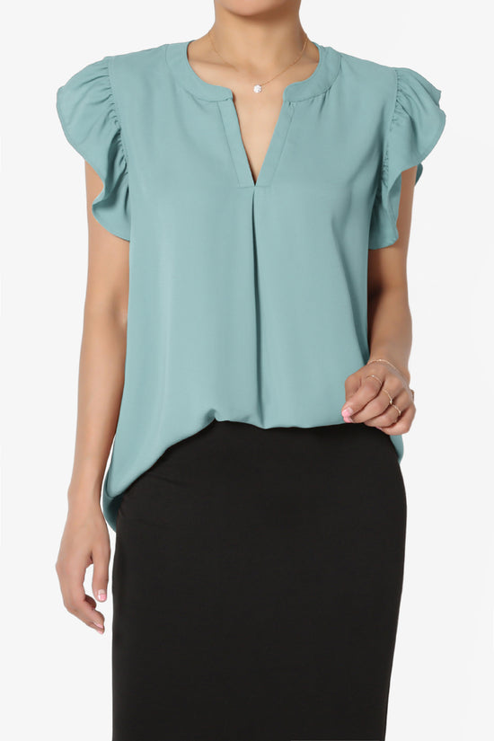 Flamin Ruffle Short Sleeve Blouse PLUS
