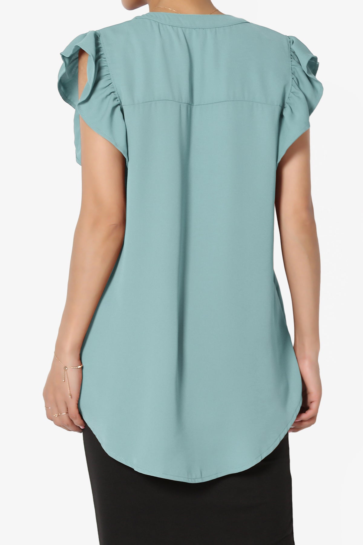 Flamin Ruffle Short Sleeve Blouse