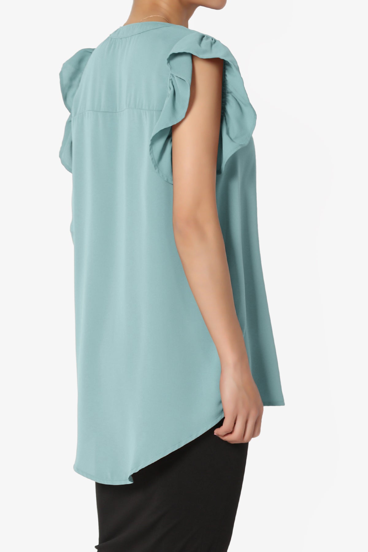 Flamin Ruffle Short Sleeve Blouse