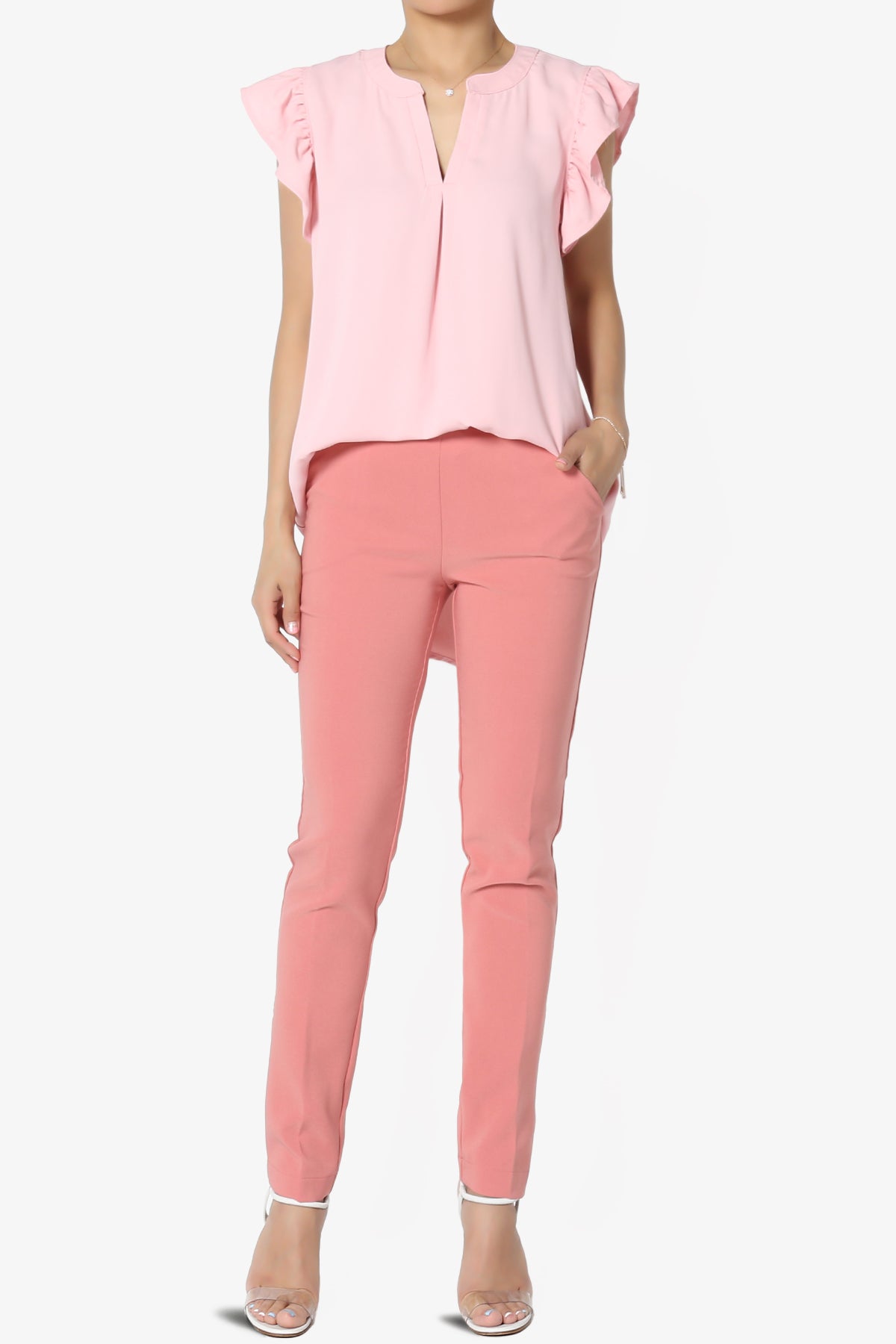 Flamin Ruffle Short Sleeve Blouse