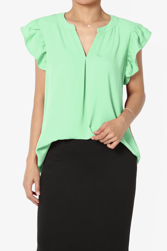 Flamin Ruffle Short Sleeve Blouse PLUS