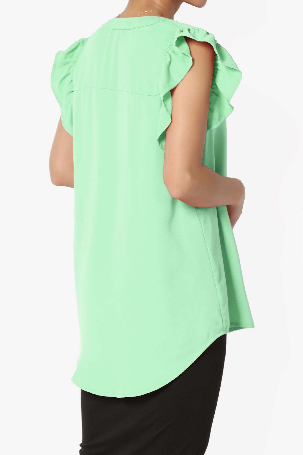 Flamin Ruffle Short Sleeve Blouse