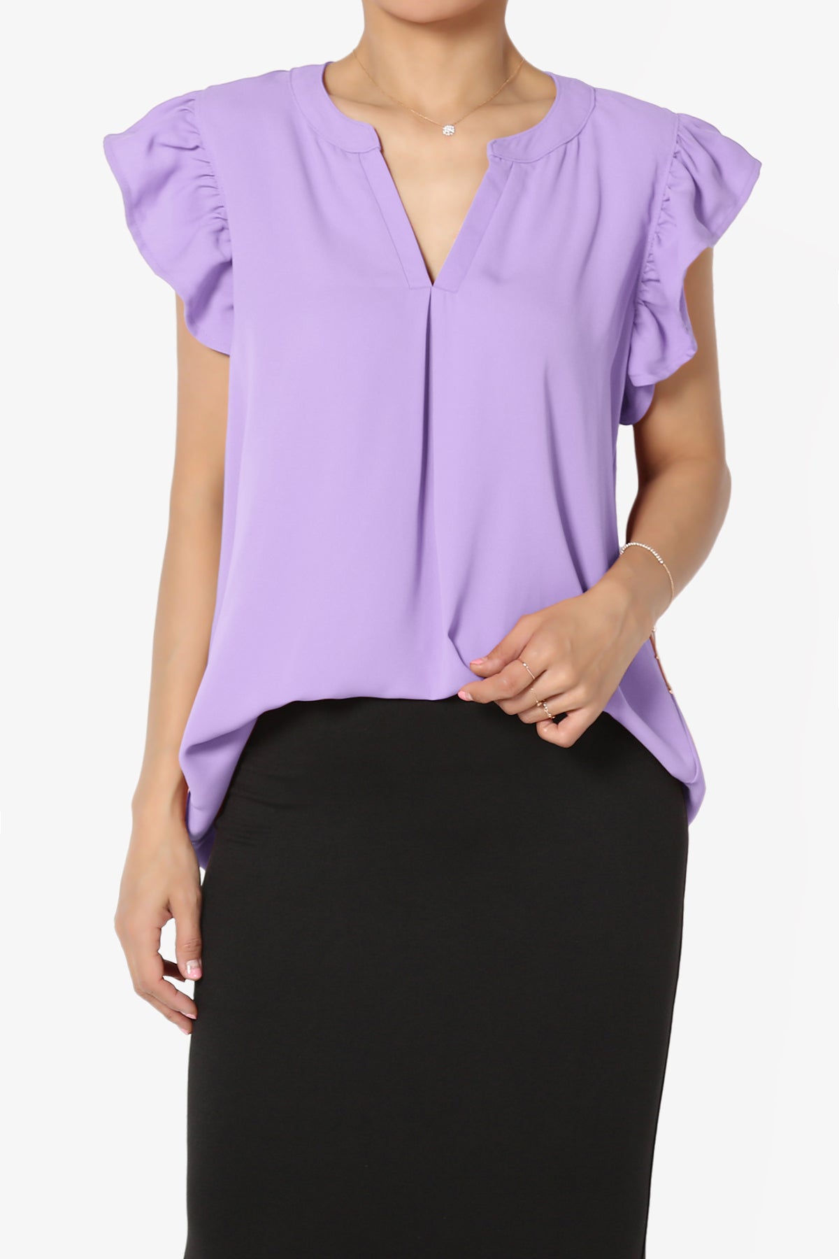 Flamin Ruffle Short Sleeve Blouse