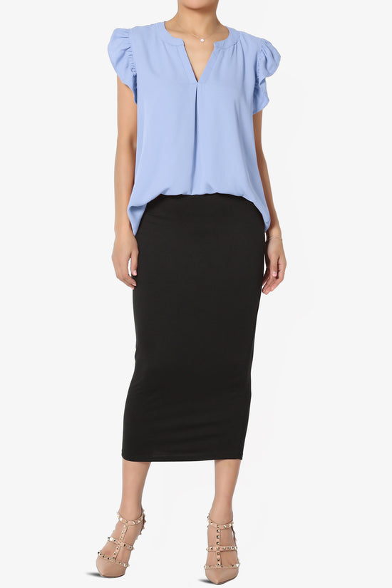 Flamin Ruffle Short Sleeve Blouse