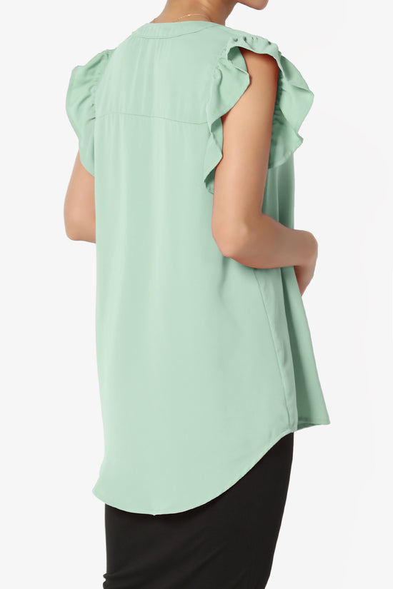 Flamin Ruffle Short Sleeve Blouse