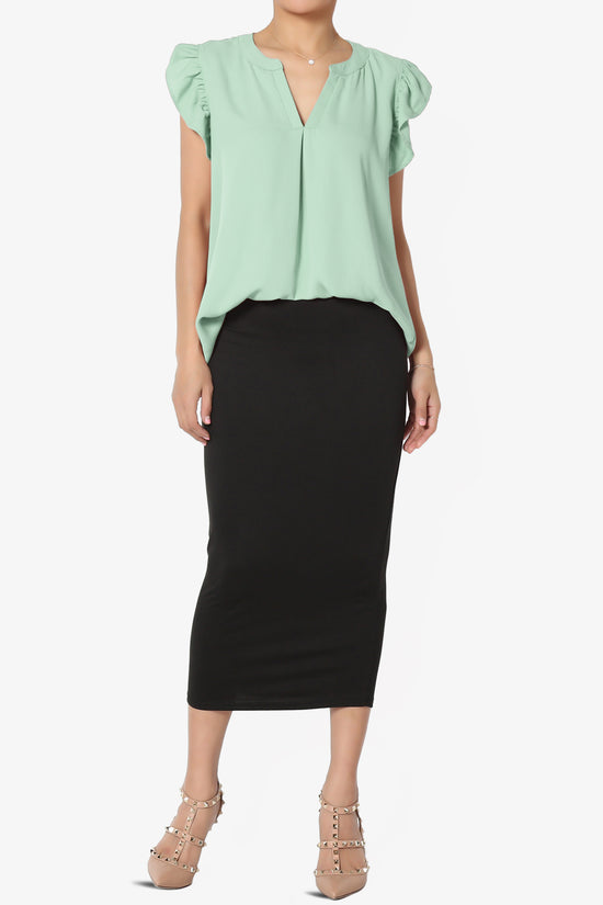 Flamin Ruffle Short Sleeve Blouse PLUS