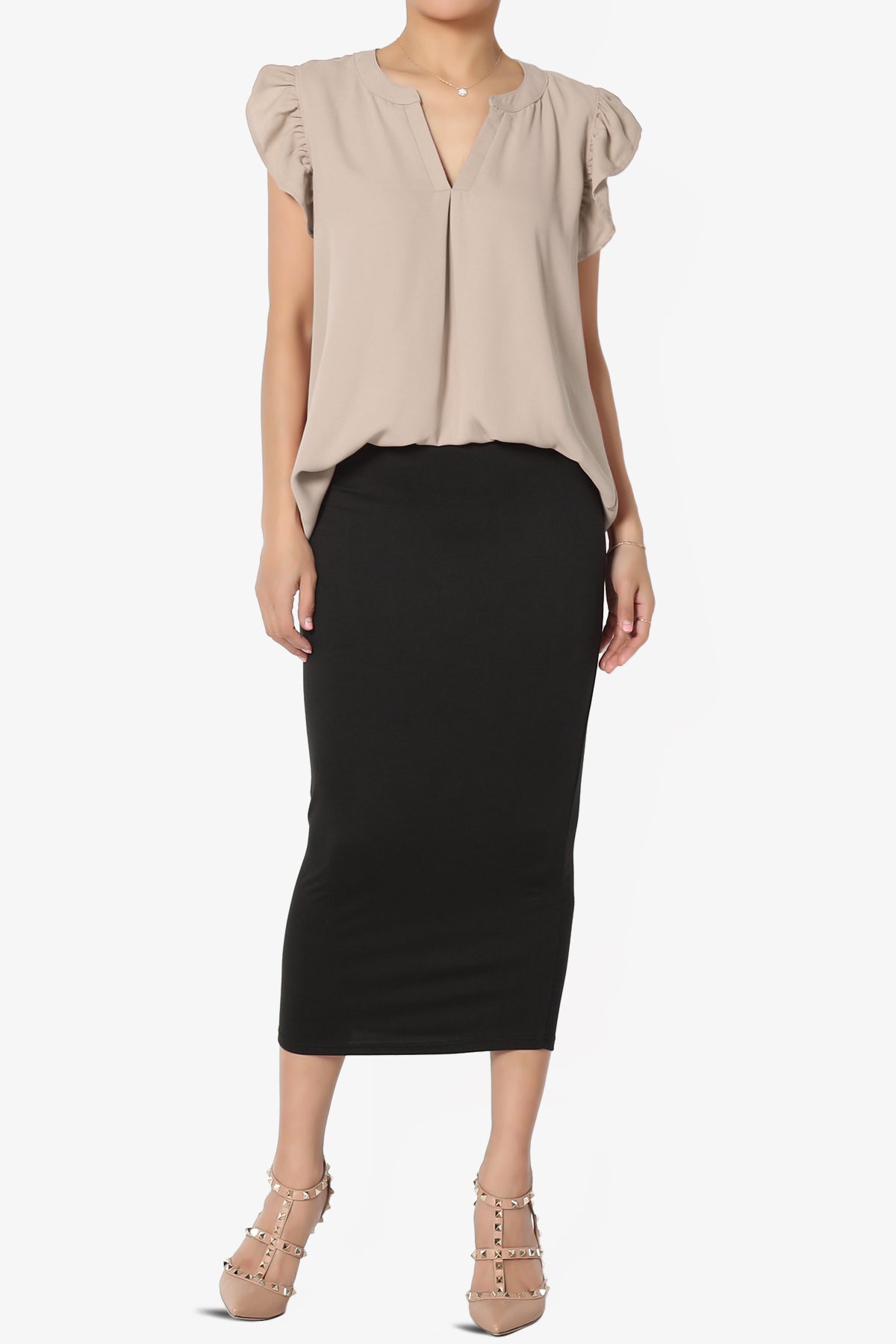 Flamin Ruffle Short Sleeve Blouse