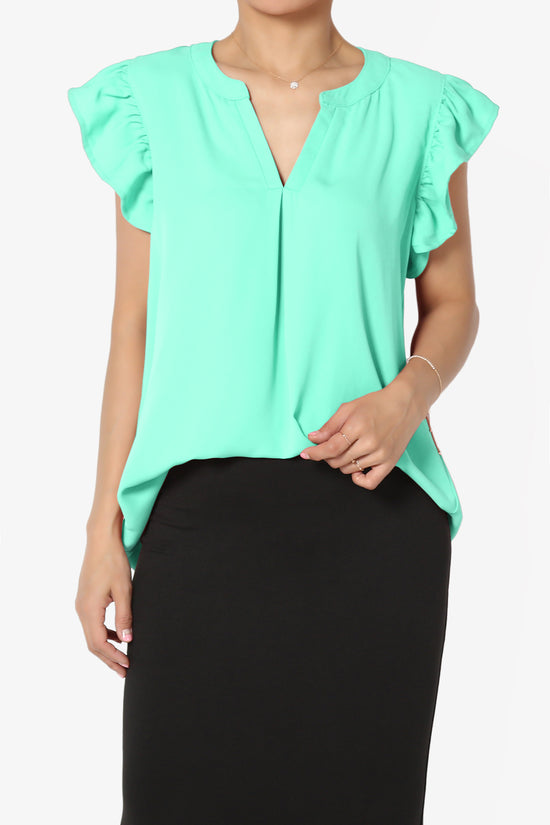 Flamin Ruffle Short Sleeve Blouse PLUS