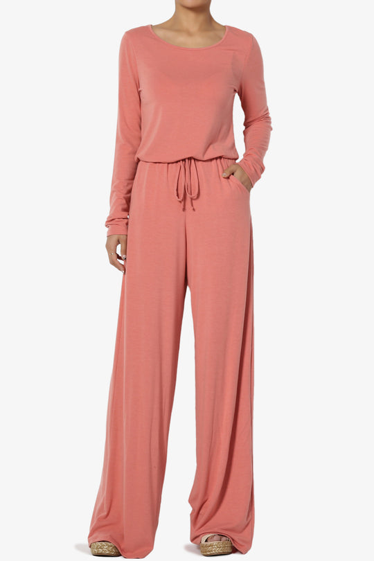 Xaren Long Sleeve Lounge Jumpsuit TALL PLUS