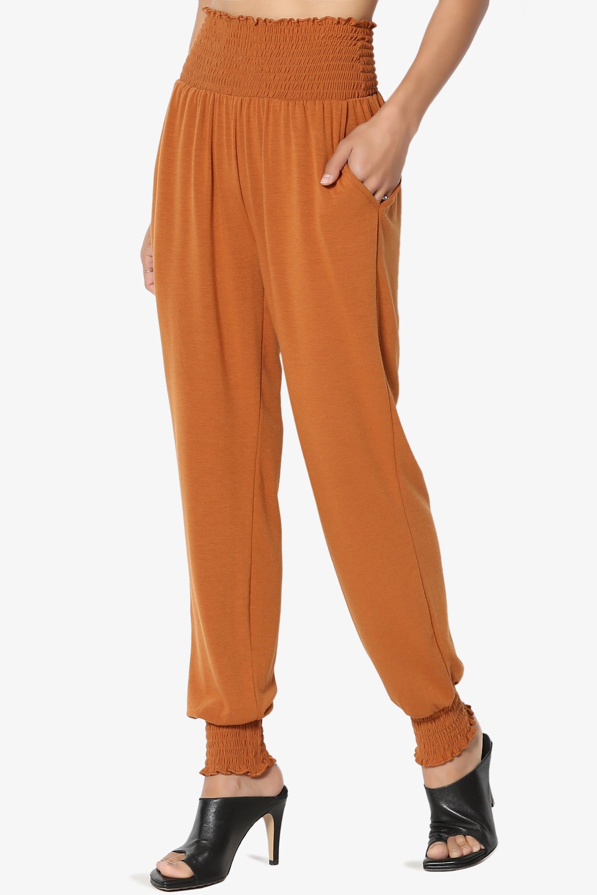 Estella Smocked Waist & Cuff Harem Pants PLUS