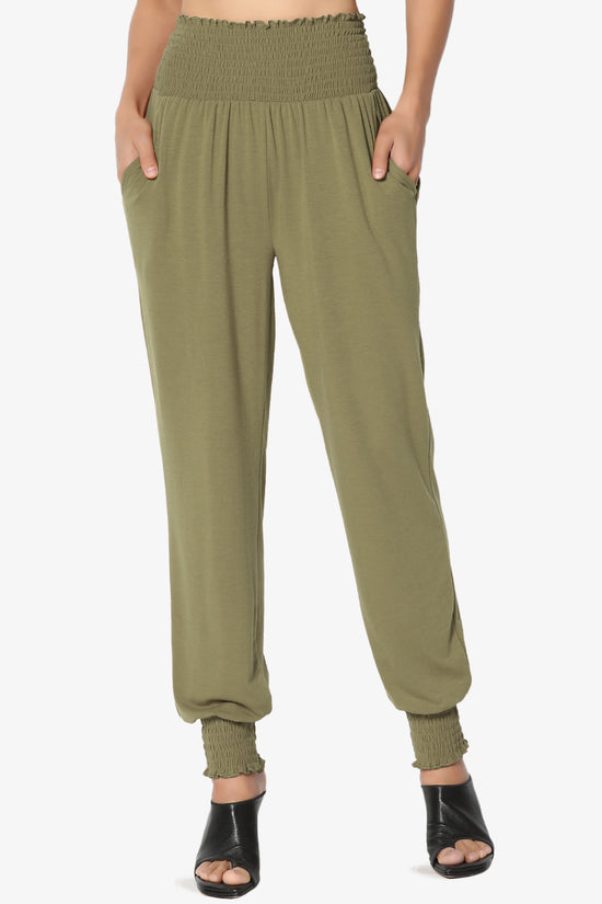 Estella Smocked Waist & Cuff Harem Pants