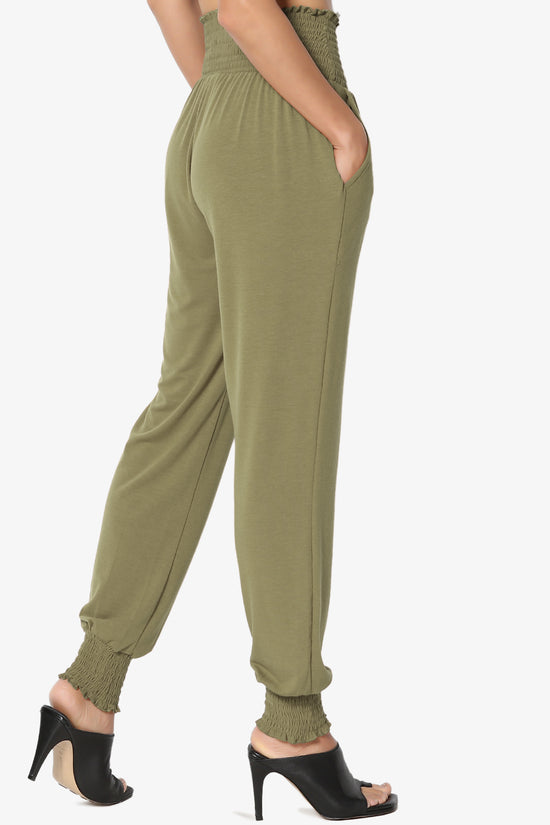 Estella Smocked Waist & Cuff Harem Pants