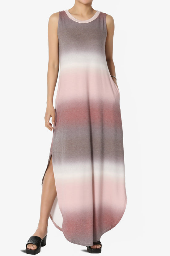 Rowan Tie Dye Side Slit Tank Maxi Dress
