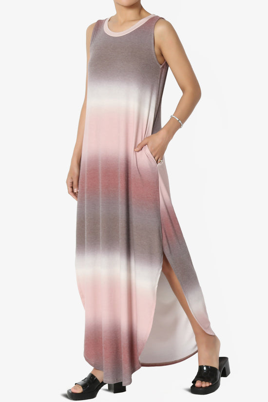Rowan Tie Dye Side Slit Tank Maxi Dress