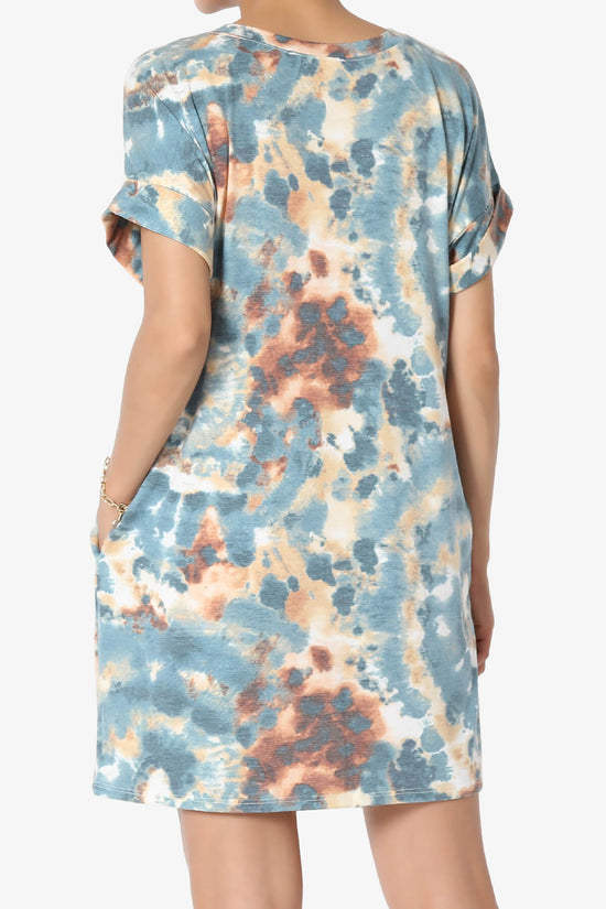 Lipa Tie Dye Jersey Pocket Tunic BLUE_2
