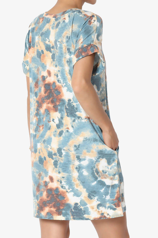 Lipa Tie Dye Jersey Pocket Tunic BLUE_4