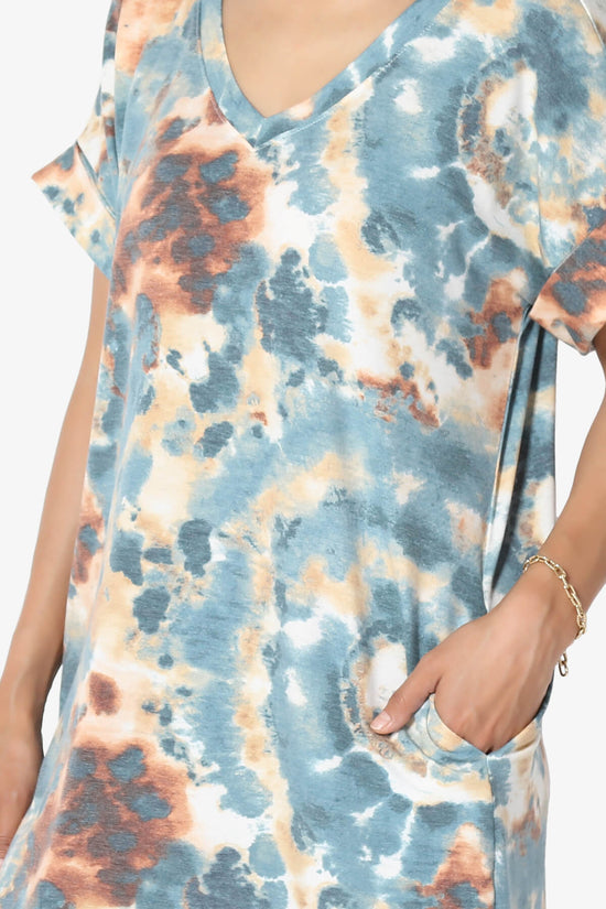 Lipa Tie Dye Jersey Pocket Tunic BLUE_5