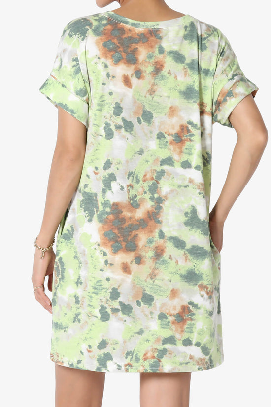 Lipa Tie Dye Jersey Pocket Tunic GREEN_2