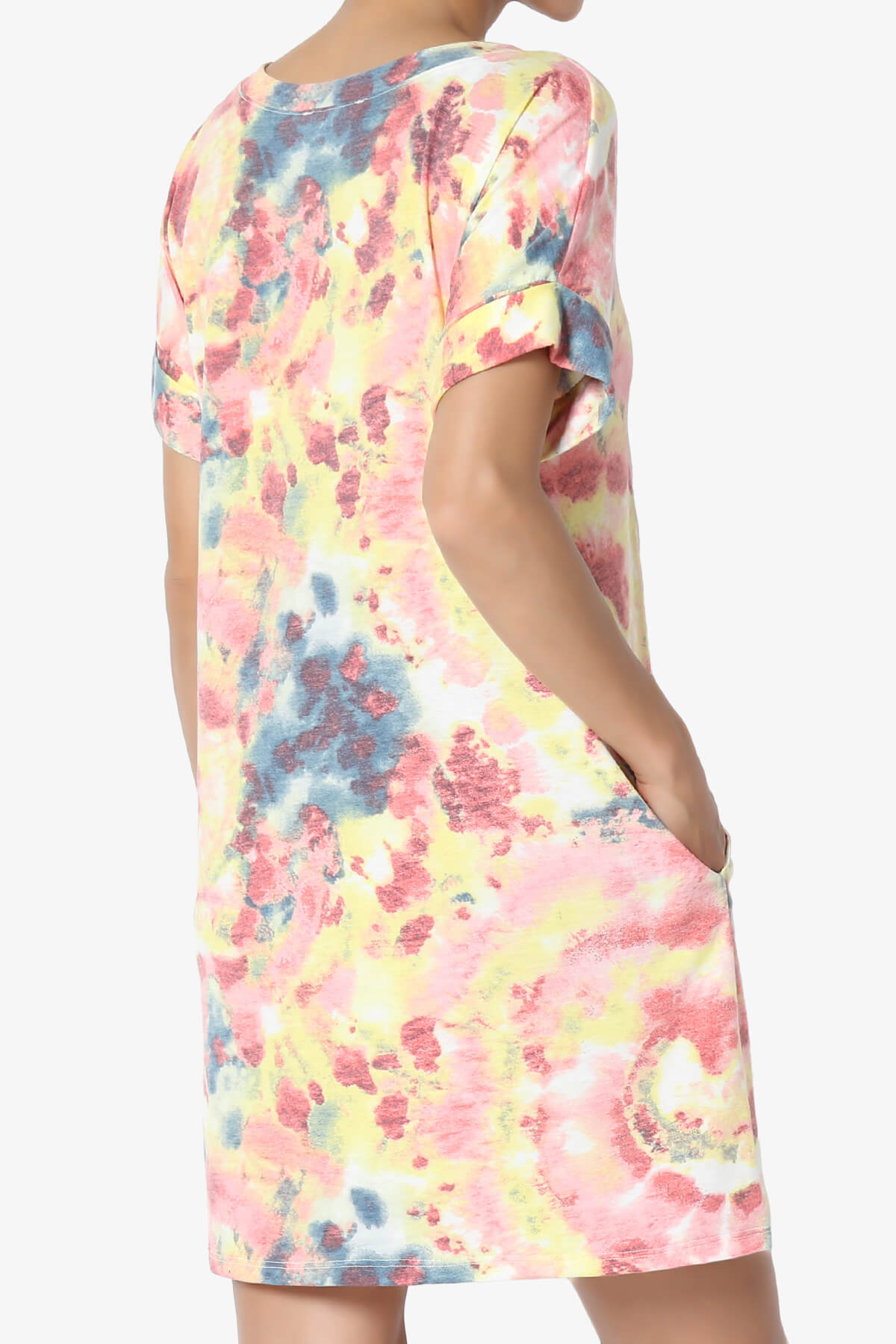 Lipa Tie Dye Jersey Pocket Tunic PINK_4