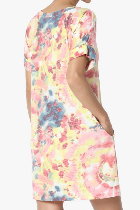 Lipa Tie Dye Jersey Pocket Tunic PINK_4