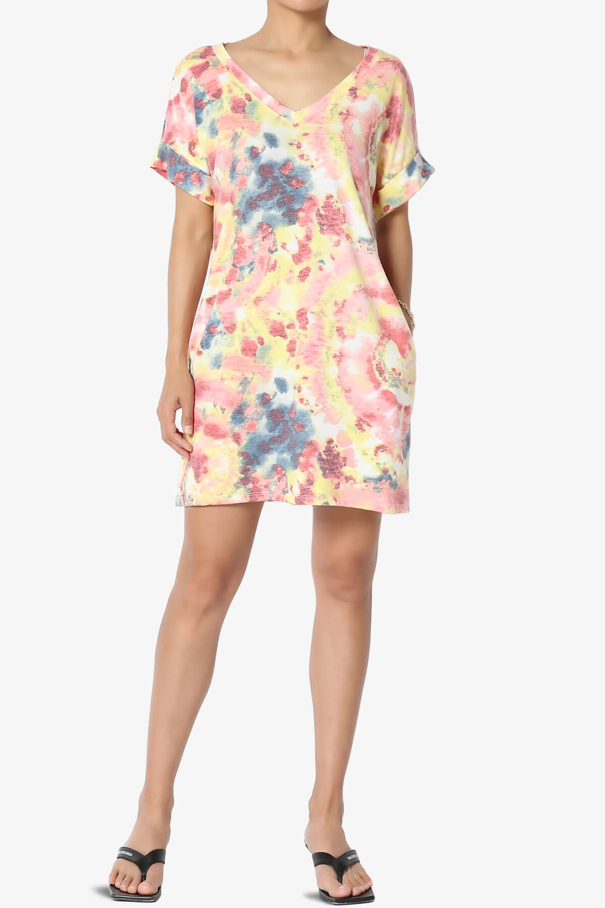 Lipa Tie Dye Jersey Pocket Tunic PINK_6