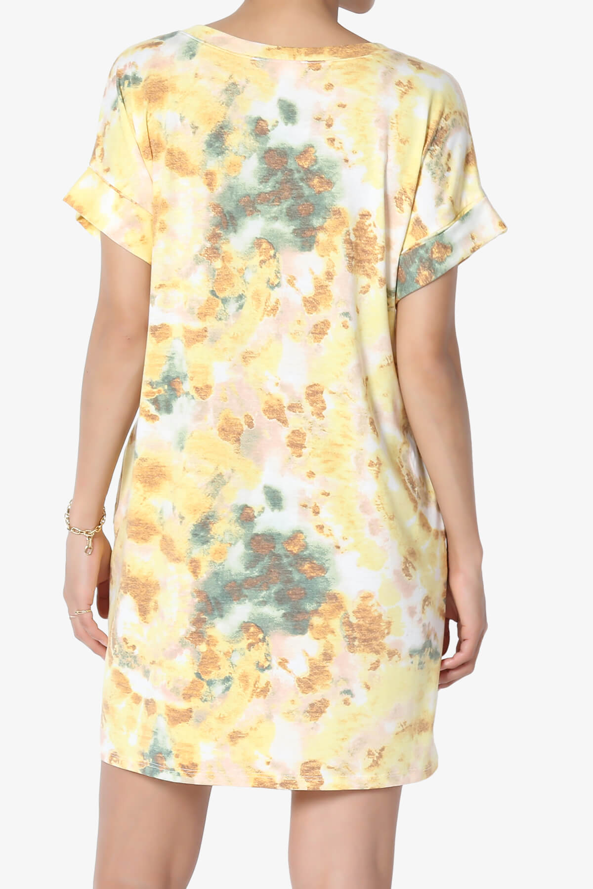 Lipa Tie Dye Jersey Pocket Tunic YELLOW_2