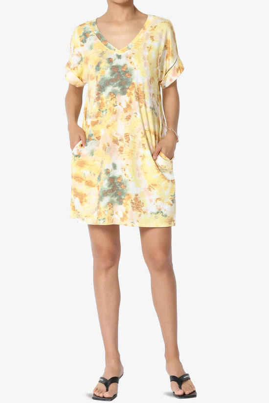 Lipa Tie Dye Jersey Pocket Tunic YELLOW_6