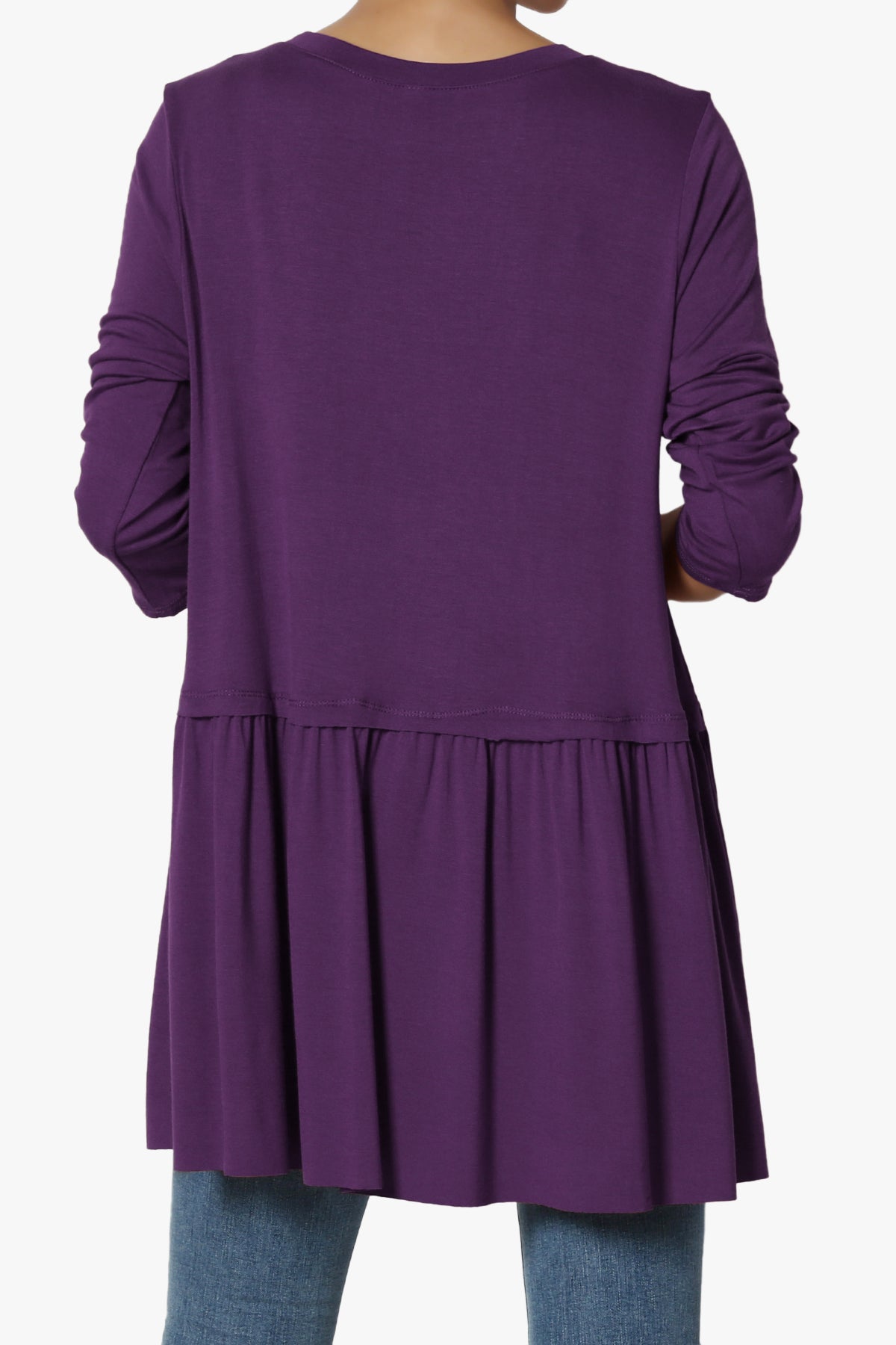 Tofino 3/4 Sleeve Pleated Peplum Top