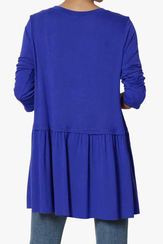 Tofino 3/4 Sleeve Pleated Peplum Top