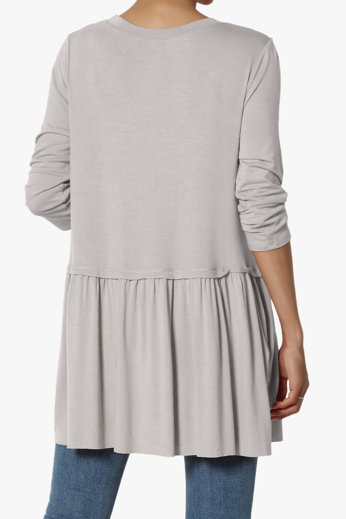 Tofino 3/4 Sleeve Pleated Peplum Top