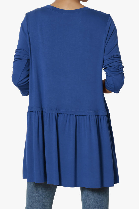 Tofino 3/4 Sleeve Pleated Peplum Top