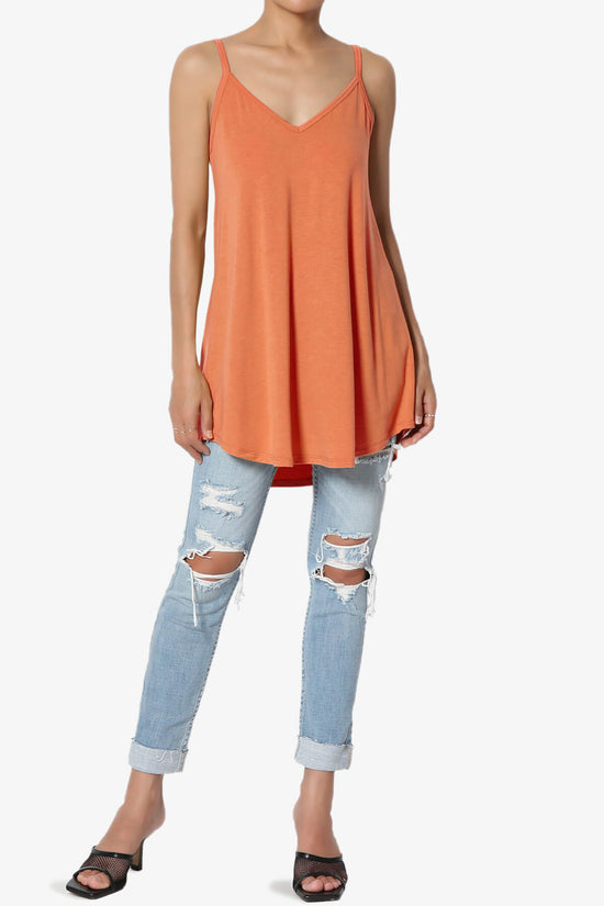 Chelsea Scoop & V Neck Flared Camisole Top ASH COPPER_6