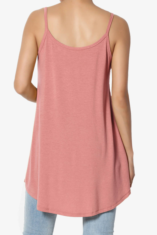Chelsea Scoop & V Neck Flared Camisole Top ASH ROSE_2