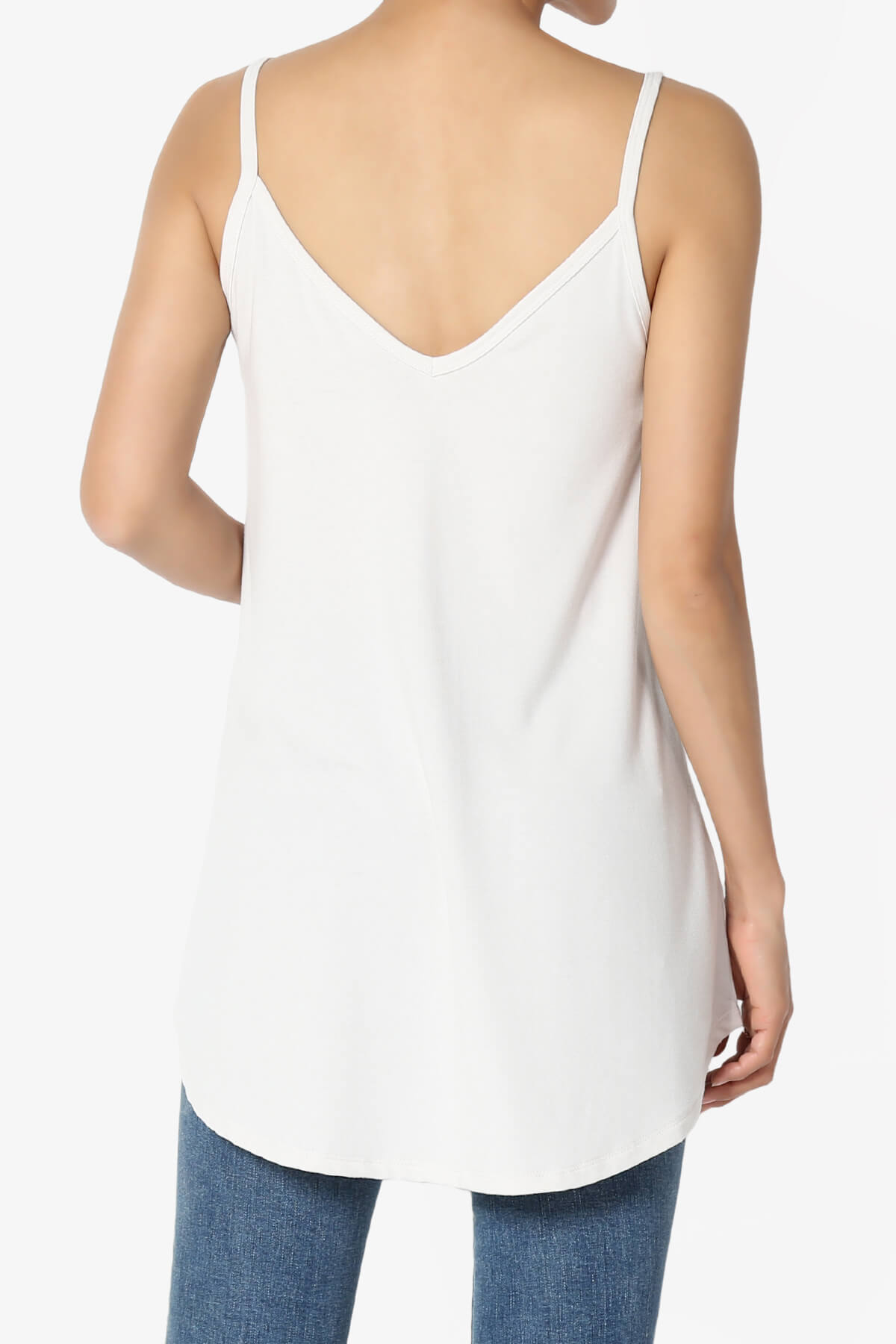 Chelsea Scoop & V Neck Flared Camisole Top BONE_2