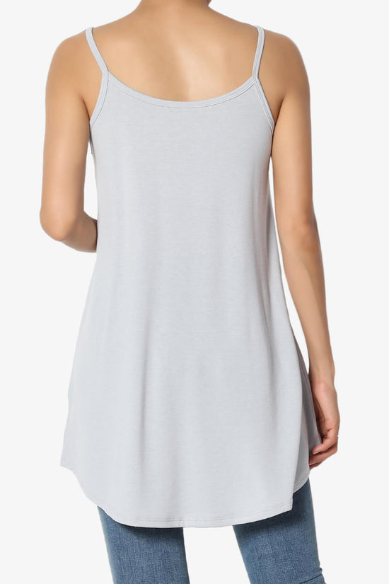Chelsea Scoop & V Neck Flared Camisole Top LIGHT GREY_2