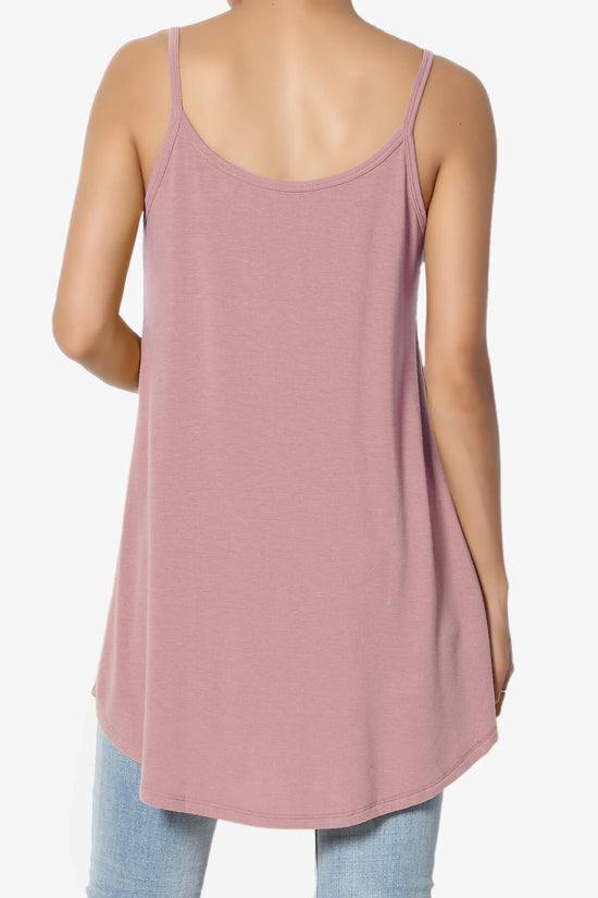 Chelsea Scoop & V Neck Flared Camisole Top LIGHT ROSE_2