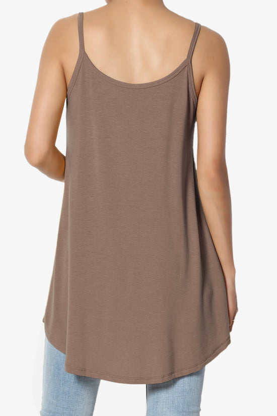 Chelsea Scoop & V Neck Flared Camisole Top MOCHA_2