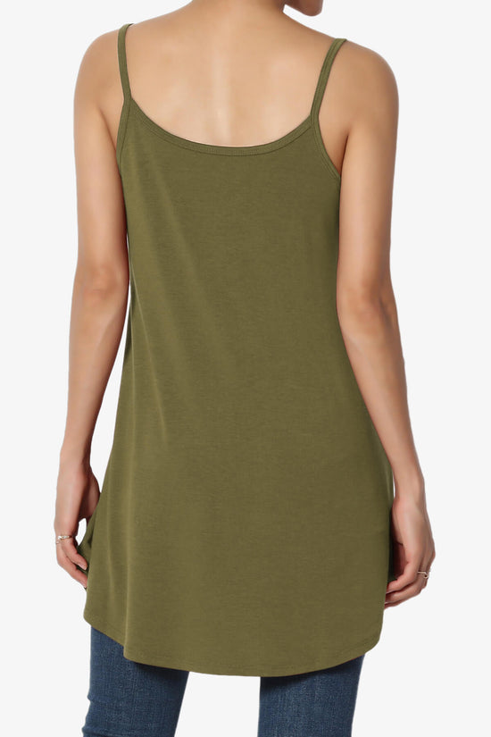 Chelsea Scoop & V Neck Flared Camisole Top OLIVE KHAKI_2