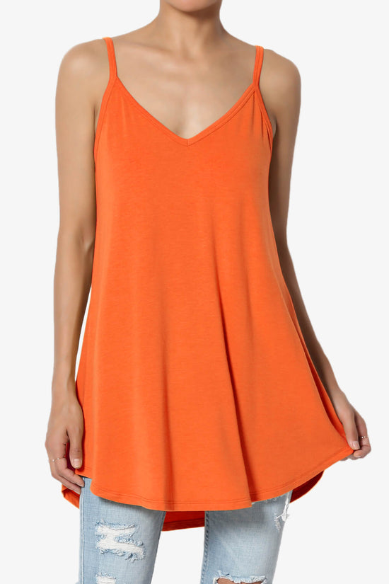 Chelsea Scoop & V Neck Flared Camisole Top ORANGE_1