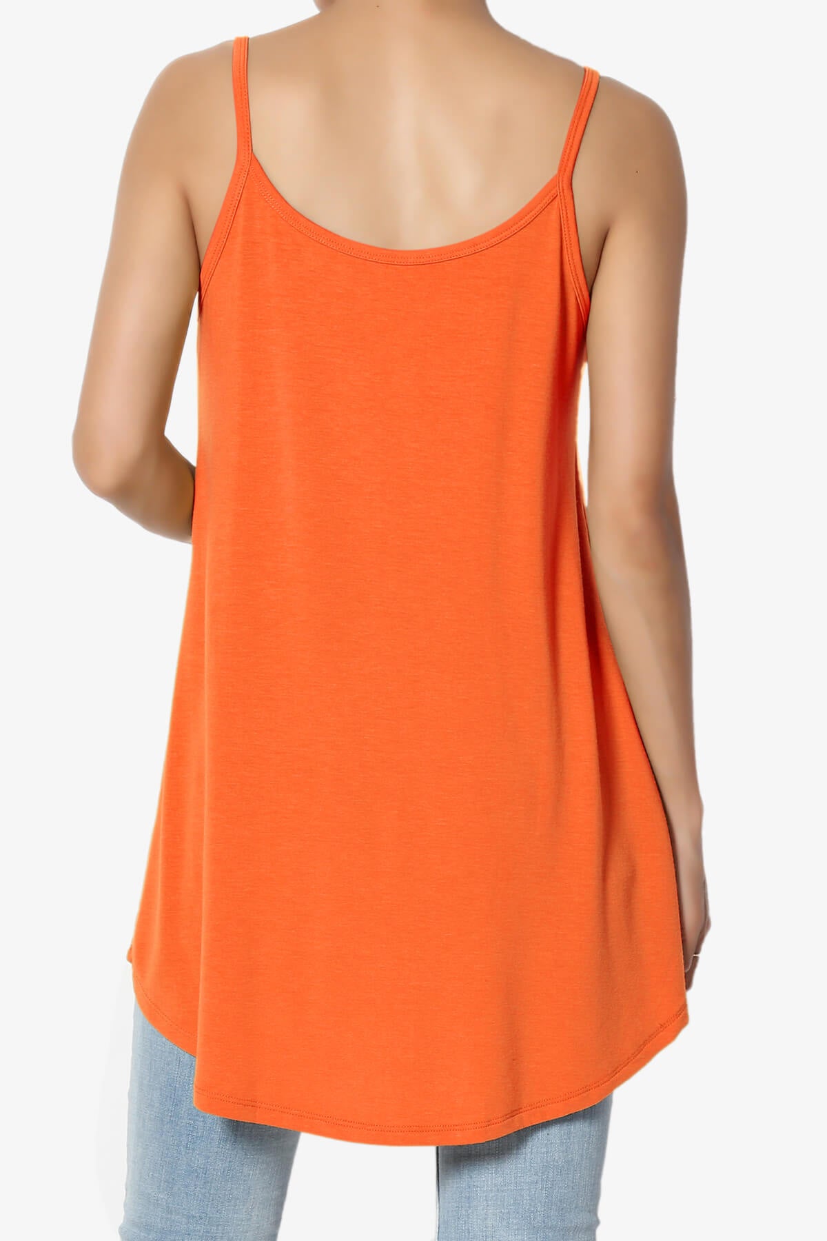 Chelsea Scoop & V Neck Flared Camisole Top ORANGE_2