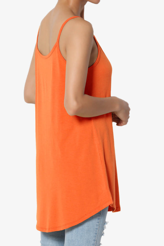 Chelsea Scoop & V Neck Flared Camisole Top ORANGE_4