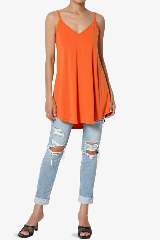 Chelsea Scoop & V Neck Flared Camisole Top ORANGE_6