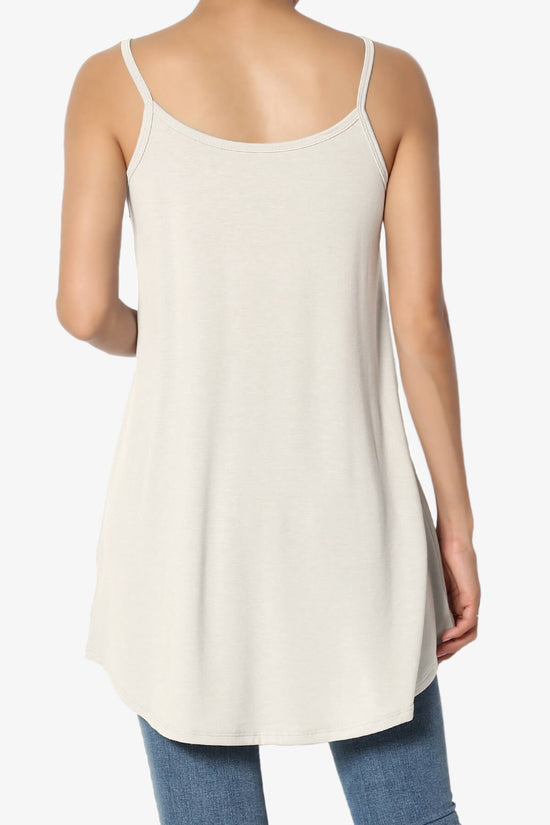 Chelsea Scoop & V Neck Flared Camisole Top SAND BEIGE_2